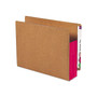 Smead End Tab File Pocket, Reinforced Straight-Cut Tab, 3-1/2" Exp, Extra Wide Letter, Redrope w/ Red Gusset, 10/BX (73686)
