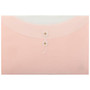 JAM PAPER Plastic Envelopes with Button & String Tie Closure, Letter Booklet, 9 1/8 x 13, Two-Tone Light Pink, 12/Pack (1271581)