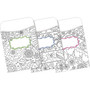 Barker Creek Color Me! Library Pockets, Assorted Designs, 90/Set (4069)