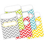 Barker Creek Chevron & Flora Library Pockets, Assorted Designs, 90/Set (4084)