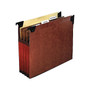 Pendaflex Hanging File Folders with Swing Hooks, 3-1/2" Expansion, Letter Size, Redrope, 5/Box (45422)