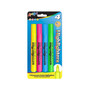 Liqui-Mark Brite Spots Tank Highlighters, Chisel Tip, Assorted Colors, 4/Pack (41580)