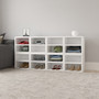 Way Basics 12.6"H x 13.4"W Modular Connect Cube with Shelf Eco Storage System, White (C-SCUBE-WE)