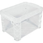 Advantus Plastic Index Card Storage Box, 500-Card Capacity, Clear (40305)