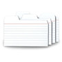 Find It 3" x 5" Tabbed Index Cards, White, 48/Pack (FT07215)