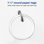 Avery Split Ring Metal Rim Paper Key Tags, 1-1/4" Diameter, White, 50/Pack (11025_2)