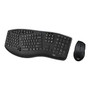 Adesso Tru-Form Media Wireless Ergonomic Keyboard and Optical Mouse Combo, Black (WKB-1600CB)