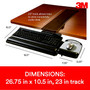 3M™ Easy Adjust Keyboard Tray, 26.75" x 10.5" Adjustable Platform, 23" Track, Black, Wrist Rest and Mouse Pad (AKT150LE)