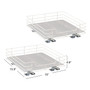 Household Essentials Wire Cabinet Organizer, White, 2/Set (1516-2)