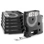 DYMO D1 Standard 45013 Label Maker Tape, 1/2" x 23', Black on White, 6/Pack (45013)
