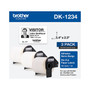 Brother DK-1234 Adhesive Name Badge Paper Labels, 3-4/10" x 2-3/10", Black on White, 260 Labels/Roll, 3 Rolls/Box (DK-12343PK)
