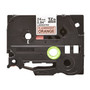 Brother P-touch TZe-B51 Laminated Label Maker Tape, 1" x 16-4/10', Black On Fluorescent Orange (TZe-B51)