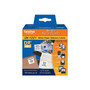Brother DK-1221 Square Paper Labels, 9/10" x 9/10", Black on White, 1,000 Labels/Roll (DK-1221)