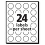 Avery Laser/Inkjet Color Coding Labels, 3/4" Dia., Red, 1008 Labels Per Pack (5466)