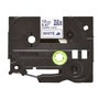 Brother P-touch TZe-FA3 Fabric Iron-on Label Maker Tape, 1/2" x 9-8/10', Navy Blue on White (TZe-FA3)