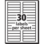 Avery EcoFriendly Laser/Inkjet File Folder Labels, 2/3" x 3 7/16", White, 30 Labels/Sheet, 25 Sheets/Pack (48266)