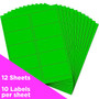 JAM Paper Laser/Inkjet Shipping Labels, 2" x 4", Neon Green, 10 Labels/Sheet, 12 Sheets/Pack (354328017)