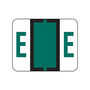 Smead BCCR Color Coded Alphabetic Labels, E, Dark Green, 500/Roll (67075)