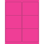 Tape Logic® Rectangle Laser Labels, 4" x 3 1/3", Fluorescent Pink, 600/Case (LL180PK)