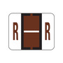 Smead BCCR Color Coded Alphabetic Labels, R, Brown, 500/Roll (67088)