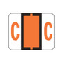 Smead BCCR Color Coded Alphabetic Labels, C, Dark Orange, 500/Roll (67073)