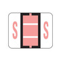 Smead BCCR Color Coded Alphabetic Labels, S, Pink, 500/Roll (67089)