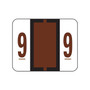 Smead BCCRN Color Coded Numeric Labels, 9, Brown, 500/Roll (67379)