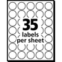 Avery See-Through Hand Written Color Coding Labels, 3/4" Dia., Translucent Assorted Colors, 35/Sheet, 29 Sheets/Pack (5473)