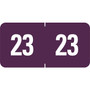 Smead ETS 2023 Color-Coded Year Label, 0.5"H x 1"W, White on Purple, 25 Labels/Sheet, 10 Sheets/Pack, 250 Labels/Pack (67923)