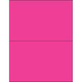 Tape Logic® Rectangle Laser Labels, 8 1/2" x 5 1/2", Fluorescent Pink, 200/Case (LL184PK)