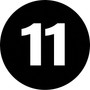 2" Inventory Numbered Circles, #11 Black, 1/Roll (65dd513ce8837636b11cf225_ud)