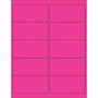 Tape Logic® Removable Rectangle Laser Labels, 4" x 2", Fluorescent Pink, 1000/Case (LL410PK)
