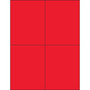 Tape Logic® Rectangle Laser Labels, 4 1/4" x 5 1/2", Fluorescent Red, 400/Case (LL183RD)