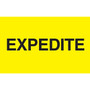 "Expedite" Labels, Yellow/Black, 5" x 3", 500/Rl (65dd5159e8837636b11cf33d_ud)