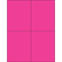 Tape Logic® Rectangle Laser Labels, 4 1/4" x 5 1/2", Fluorescent Pink, 400/Case (LL183PK)
