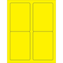 Tape Logic® Rectangle Laser Labels, 3 1/2" x 5", Fluorescent Yellow, 400/Case (LL176YE)