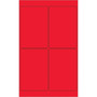 Tape Logic® Rectangle Laser Labels, 4" x 6", Fluorescent Red, 400/Case (LL186RD)