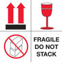 Tape Logic "Fragile - Do Not Stack" Shipping Labels, 4" x 4", Red/White/Black, 500/Roll (65dd518ce8837636b11cf4ce_ud)