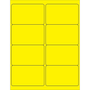 Tape Logic® Rectangle Laser Labels, 4" x 2 1/2", Fluorescent Yellow, 800/Case (LL179YE)