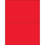 Tape Logic® Rectangle Laser Labels, 8 1/2" x 5 1/2", Fluorescent Red, 200/Case (LL184RD)