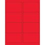 Tape Logic® Rectangle Laser Labels, 4" x 2 1/2", Fluorescent Red, 800/Case (LL179RD)