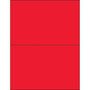 Tape Logic® Removable Rectangle Laser Labels, 8 1/2" x 5 1/2", Fluorescent Red, 200/Case (LL415RD)