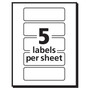Avery Laser Color Coding Labels, 1" x 3", Neon Green, 5/Sheet, 40 Sheets/Pack (5494)