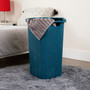 Mind Reader 15.85-Gallon Laundry Hamper with Lid, Plastic, Blue (60HAMP-BLU)