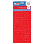 Creative Start Self-Adhesive 2"H Letters Numbers, and Characters, Red, 768 Count, 3 Pack (098140PK3)