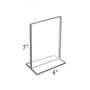 Azar® 5" x 4" Vertical Double Sided Stand Up Acrylic Sign Holder, Clear, 10/Pack (65dd5962e8837636b11d3d7b_ud)