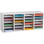 AdirOffice 500 24-Compartment Literature Organizers, 39.3" x 11.8", White (500-24-WHI-2PK)