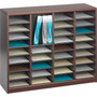 Safco E-Z Stor® 36-Compartment Literature Organizers, 40" x 11.75", Mahogany (9321MH)