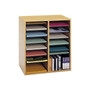 Safco 16-Compartment Literature Organizers, 19.5" x 21", Oak (9422MO)