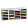 Safco 24-Compartment Literature Organizers, 39.25" x 16.25", Gray (9423GR)